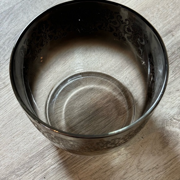 Dorothy Thorpe VINTAGE Silver Ombre Etched Glass Ice Bucket - EUC RARE - Picture 10 of 11